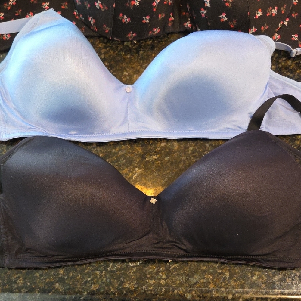 38DDD Breezies Black, Blue, Bras Collection
